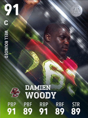 91 OVR Alumni Damien Woody Revealed Player Item - CUT 26 - CFB.FAN