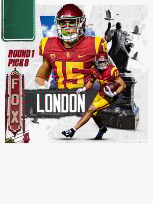 Drake London Draft 99 OVR - College Football 25