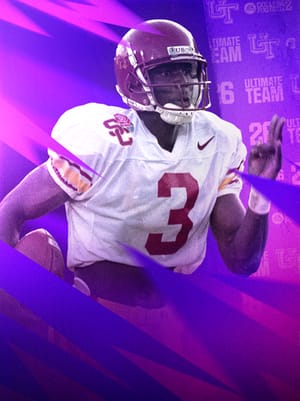 Keyshawn Johnson St. Patty Rush 98 OVR - College Football 26